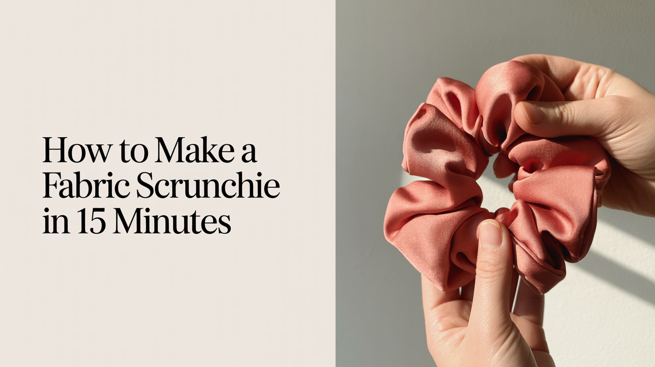 How to Make a Fabric Scrunchie in 15 Minutes