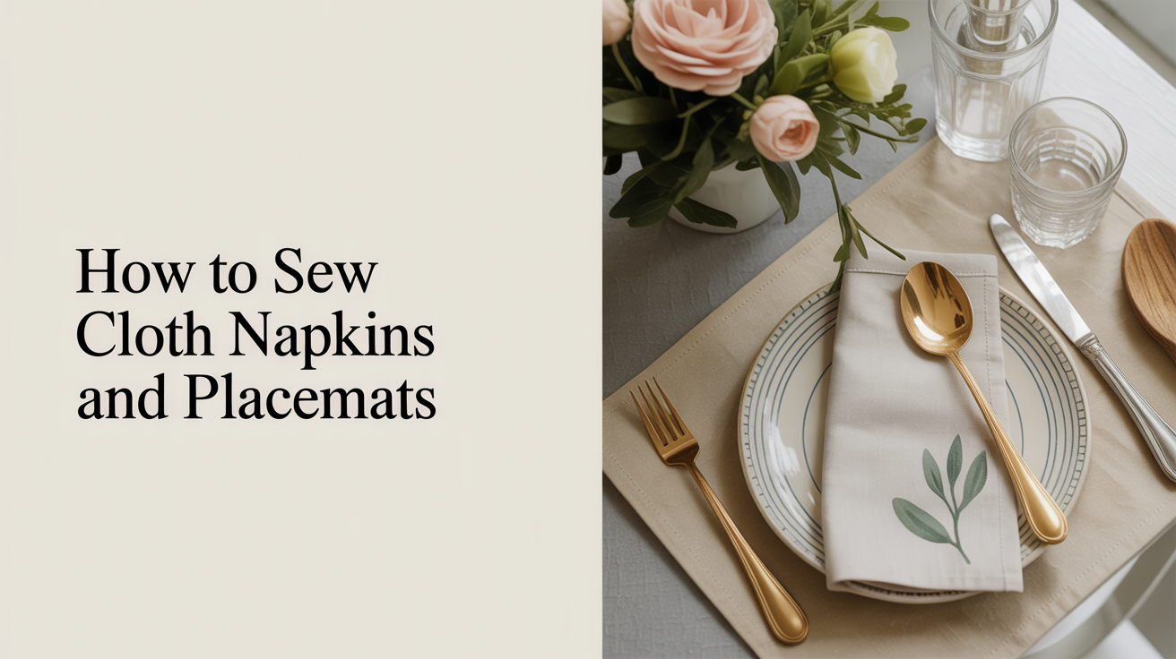 How to Sew Cloth Napkins and Placemats